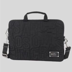 NWT Marc Jacobs Nylon Logo Quilted 13” Laptop Bag Black 4S4SCP001S02